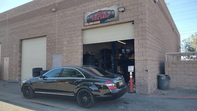 Black Mercedes Tire Shop 003 — VDK Tire Shop