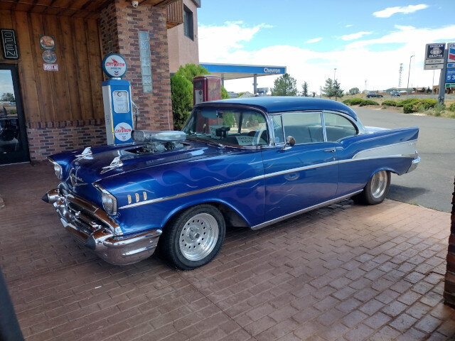 Blue Classic Chevy Bel Air 044 — VDK Tire Shop