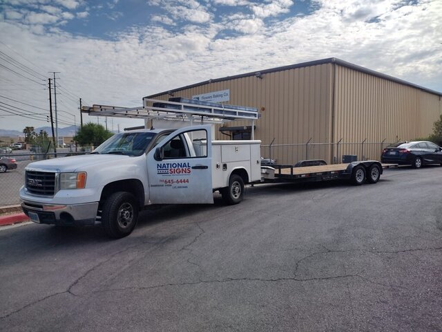 National Signs Work Truck Trailer 012 — VDK Tire Shop