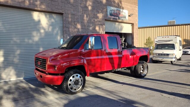 Red Custom Chevy Kodiak Truck 024 — VDK Tire Shop